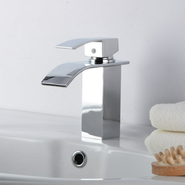 Yadianna European Black Ancient Waterfall Faucet hot and Cold Basin Faucet Bathroom Retro wash Basin Faucet 
